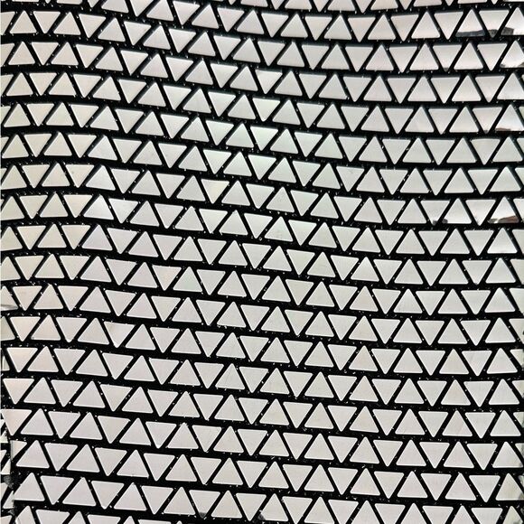 ZARA Blazer Silver Triangle Metallic Sequin Jacket Trinny • BLOGGER FAVORITE • - Picture 11 of 12